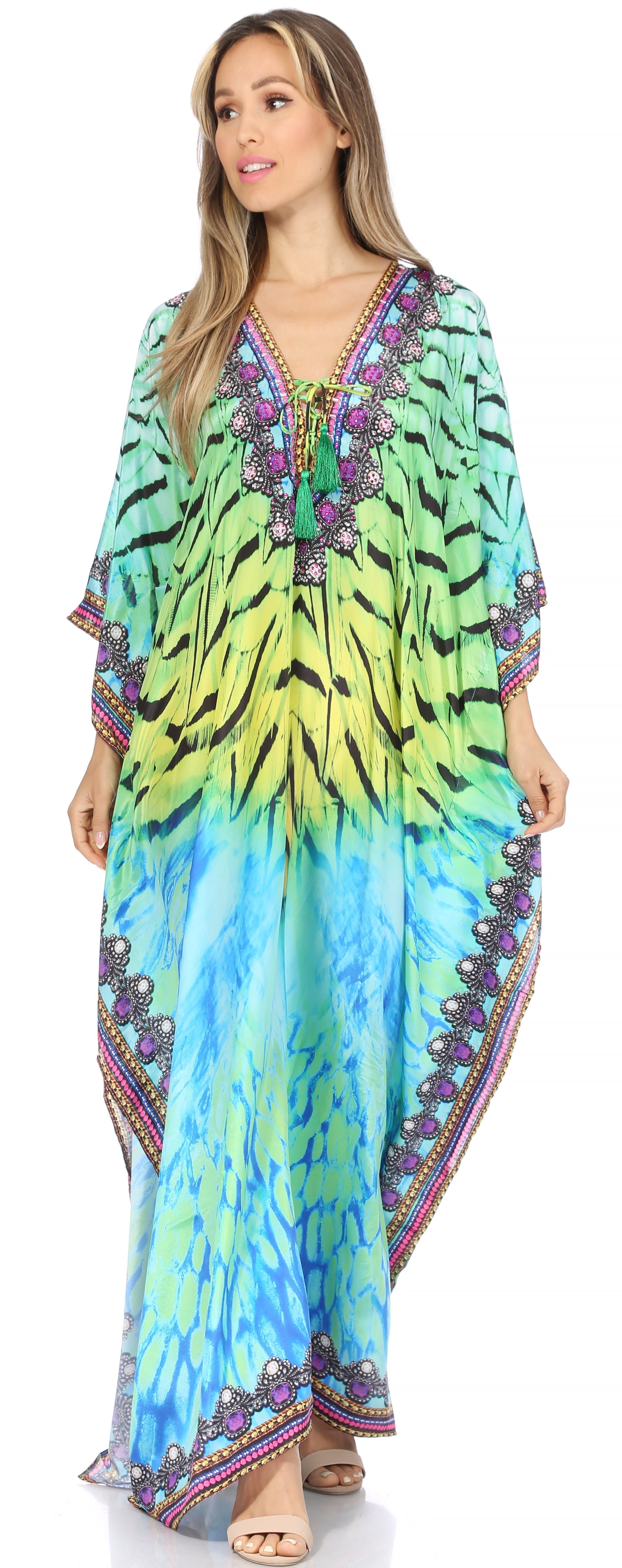 Georgettina long caftan image 8