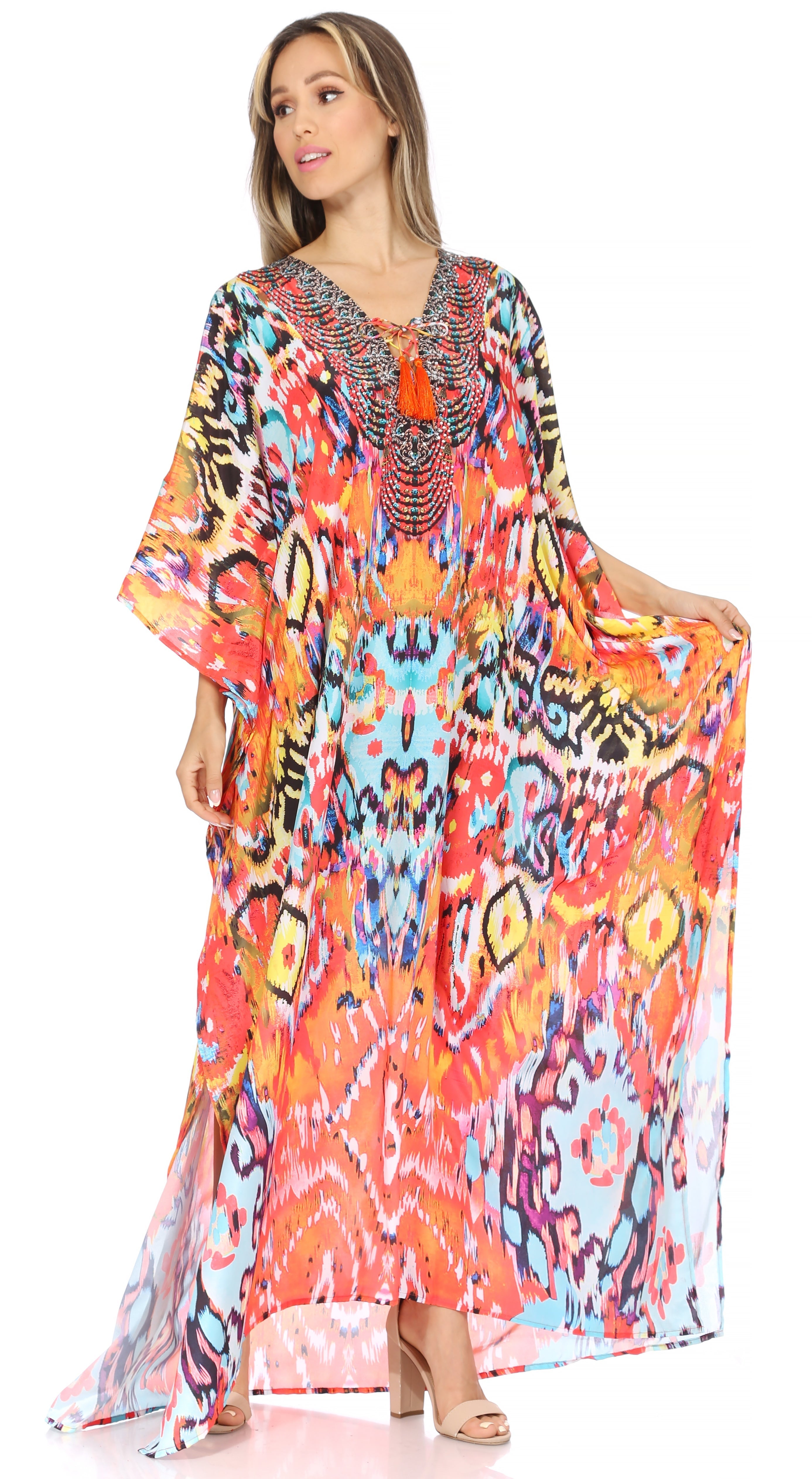 Georgettina long caftan image 11