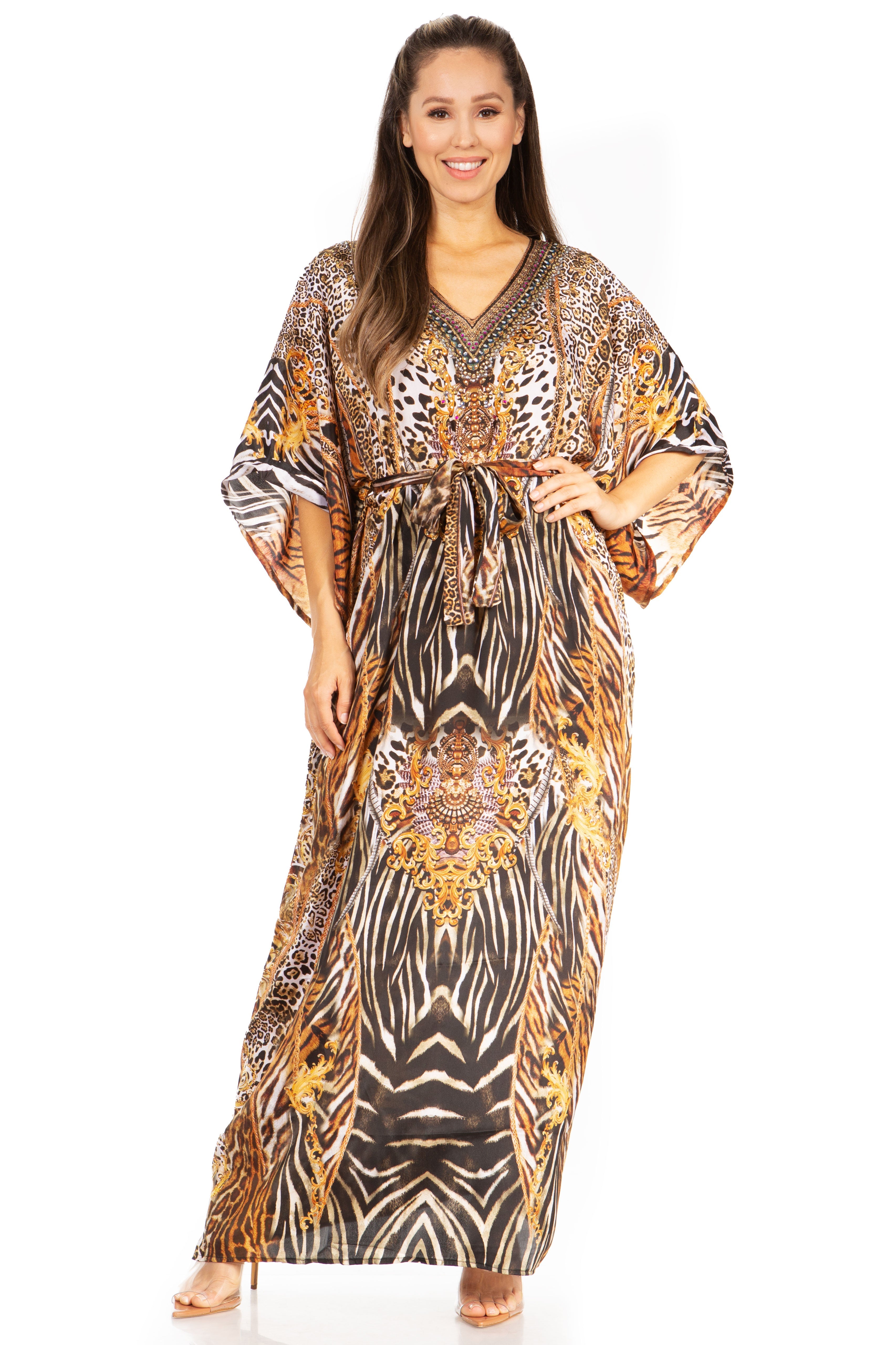 Maribel V-neck maxi caftan image 5