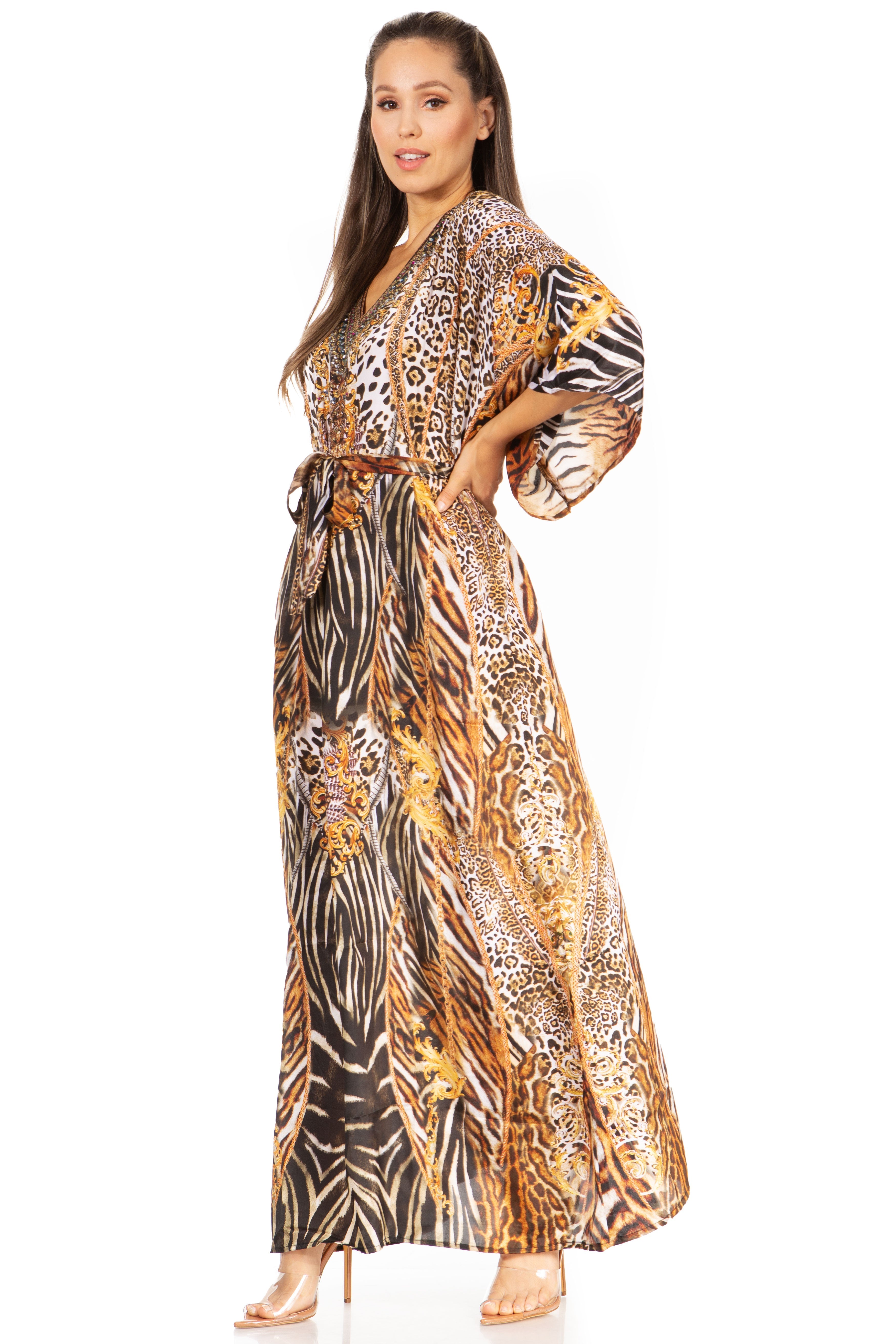 Maribel V-neck maxi caftan image 4