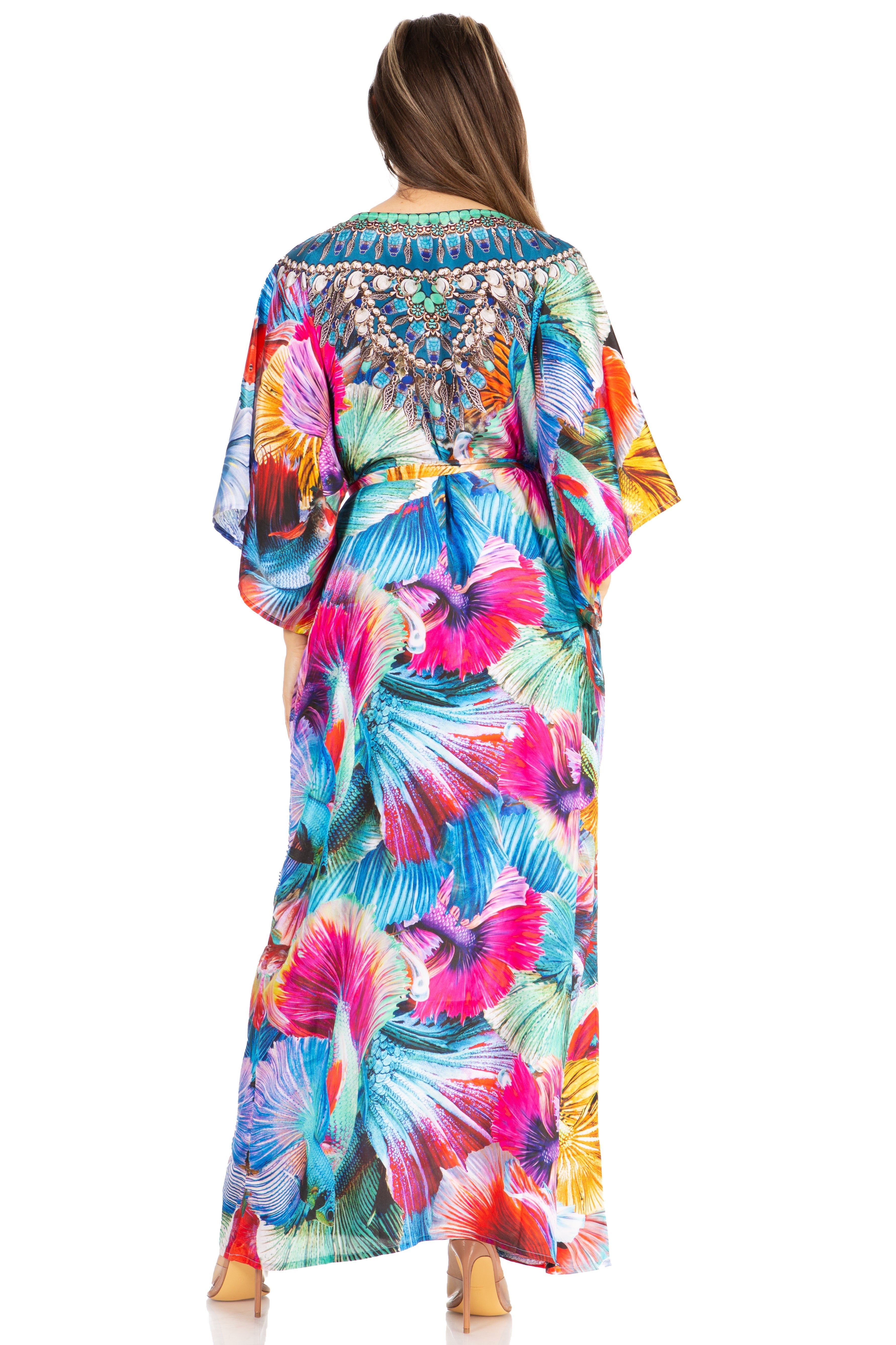 Maribel V-neck maxi caftan image 7