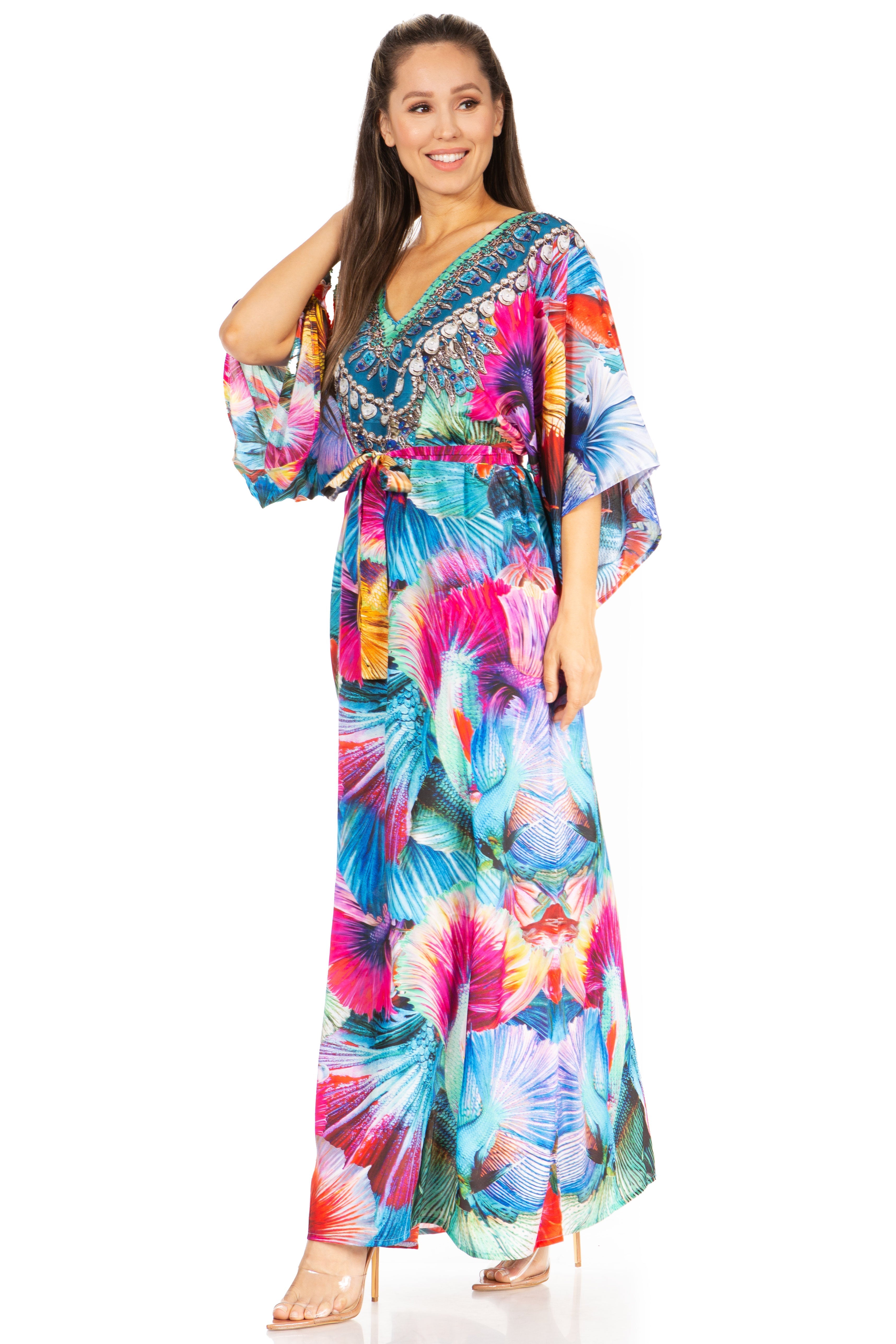 Maribel V-neck maxi caftan image 9