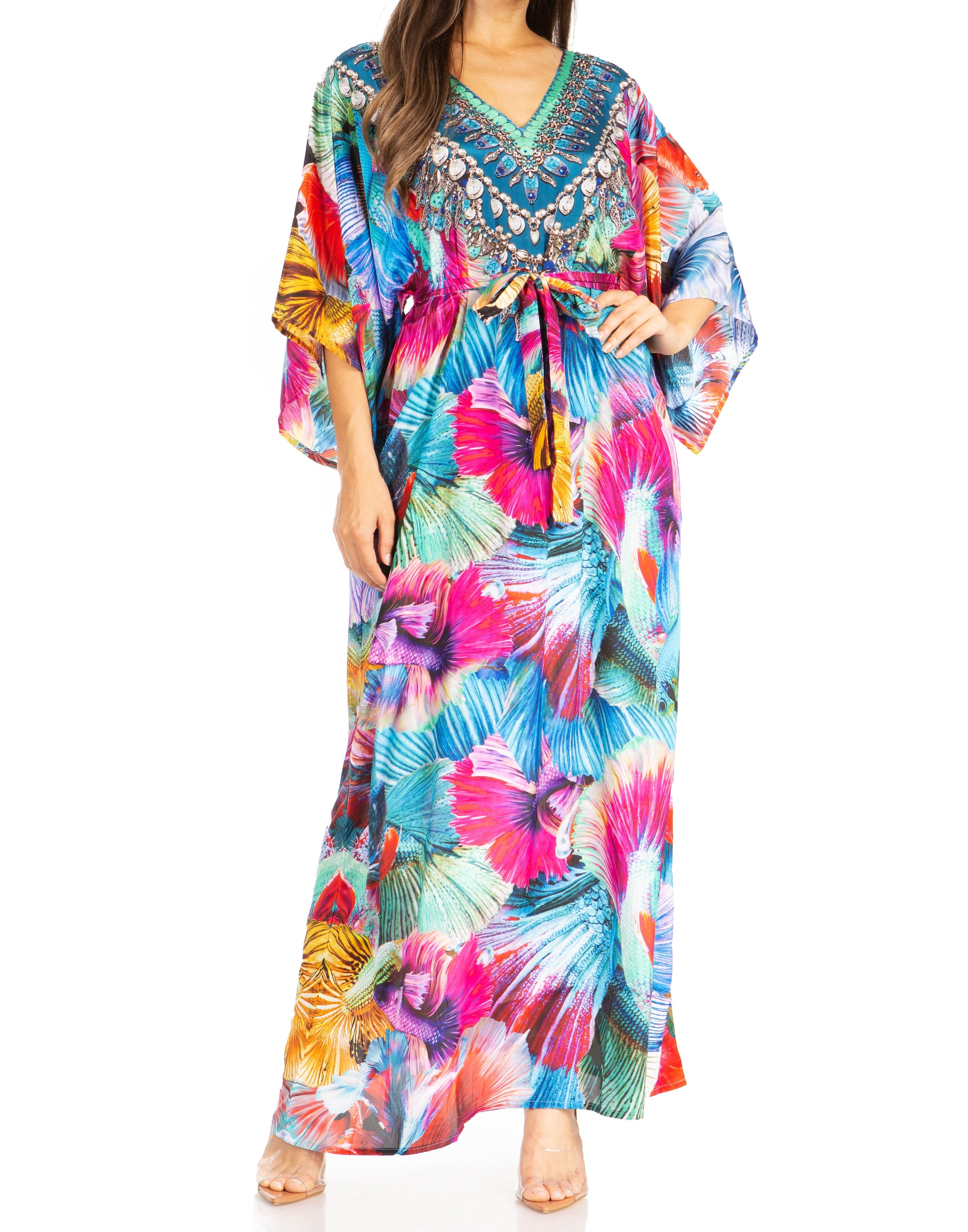 Maribel V-neck maxi caftan image 6
