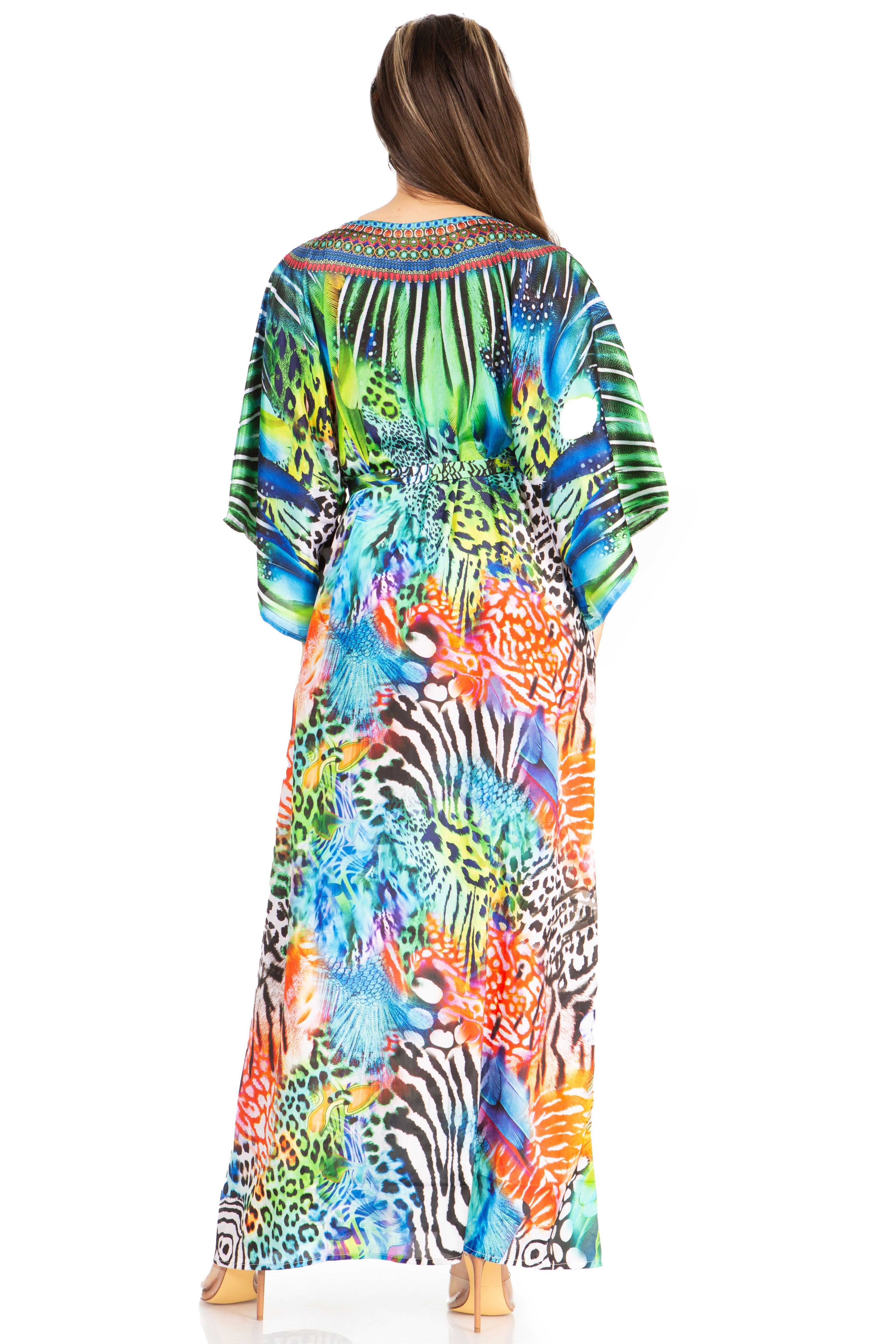 Maribel V-neck maxi caftan image 12