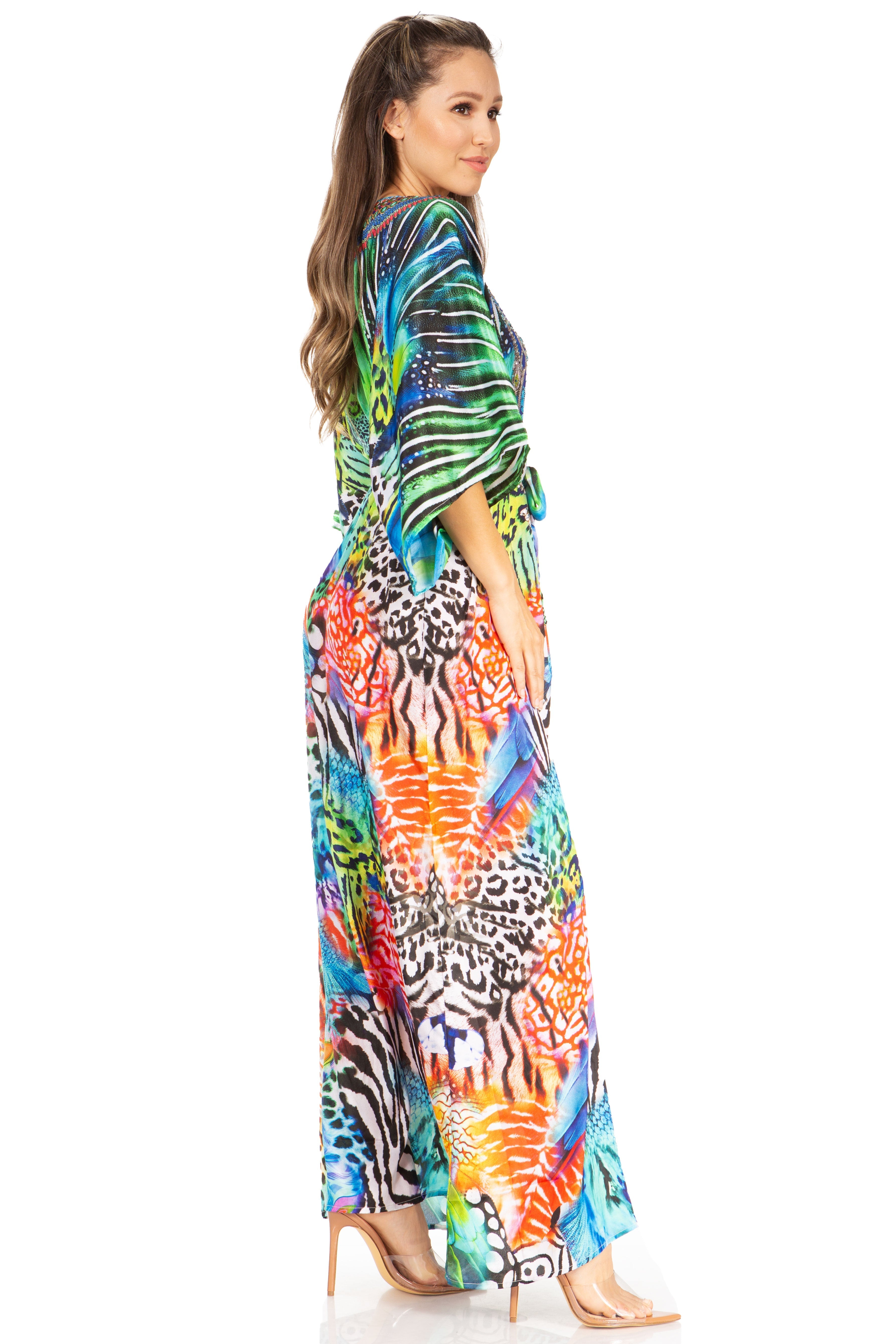 Maribel V-neck maxi caftan image 13
