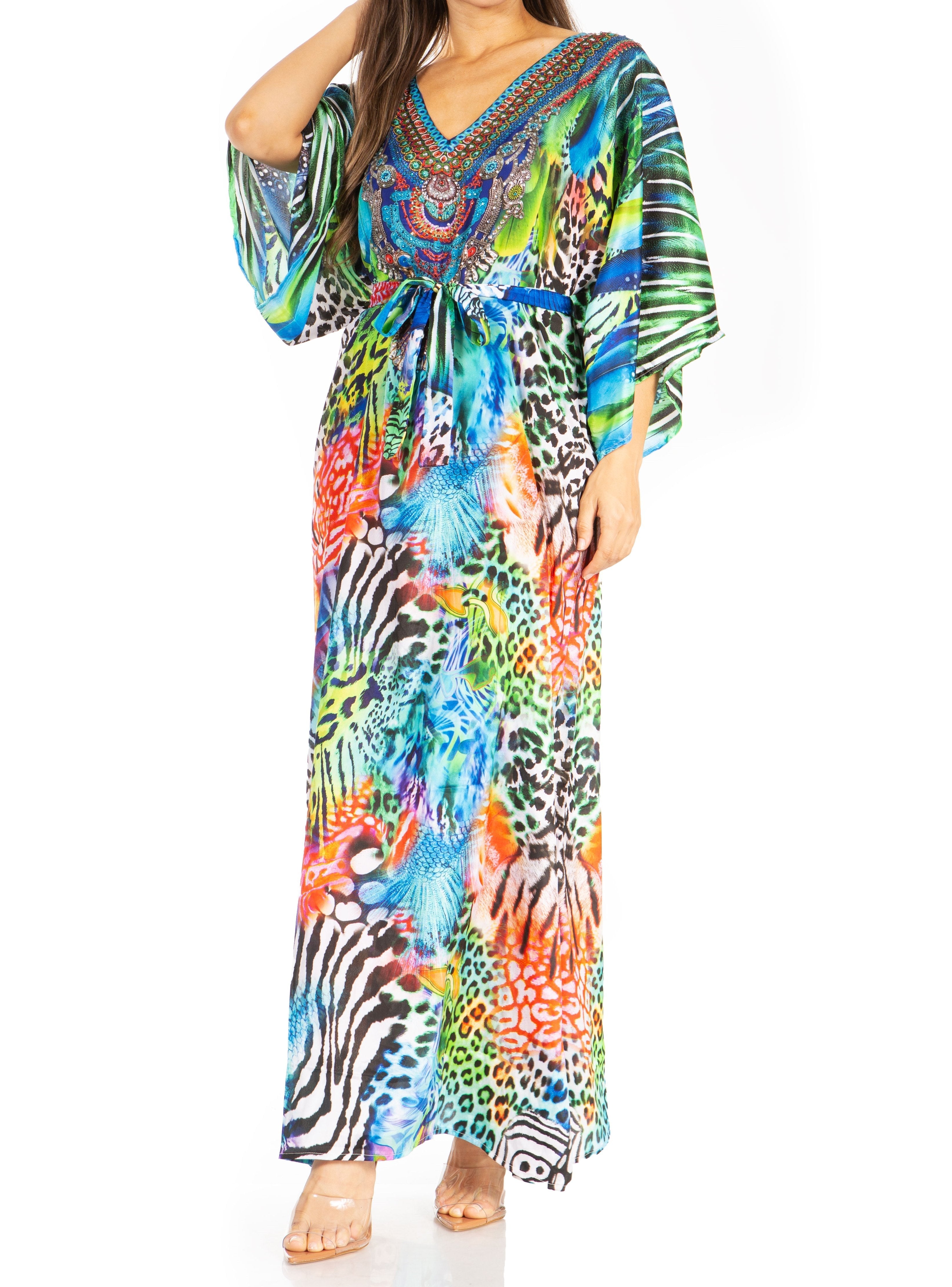 Maribel V-neck maxi caftan image 11