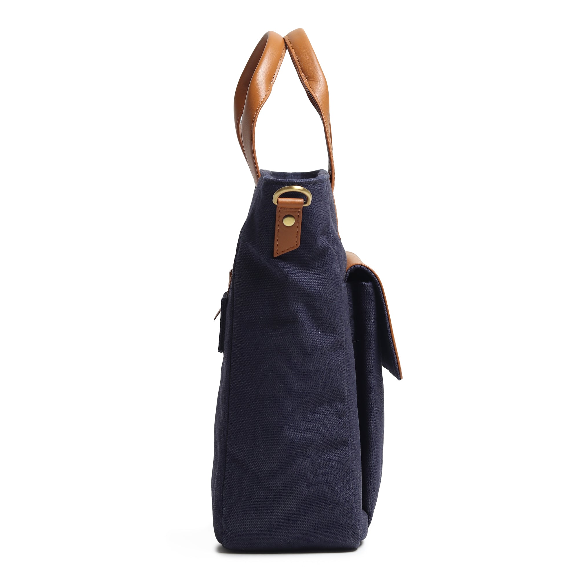 Voyager canvas and leather briefcase, handle detail