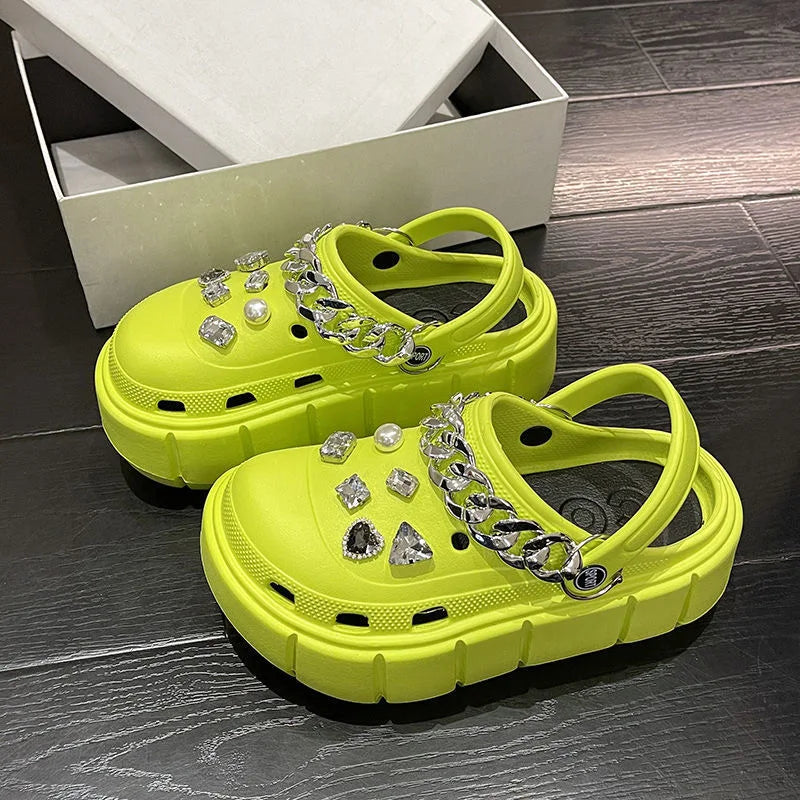 Platform sandals with decorative finish view 19