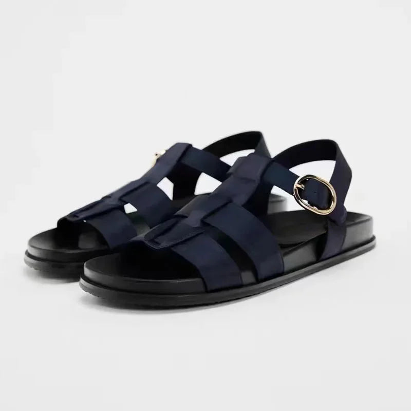 Printed flat slide sandals image 9