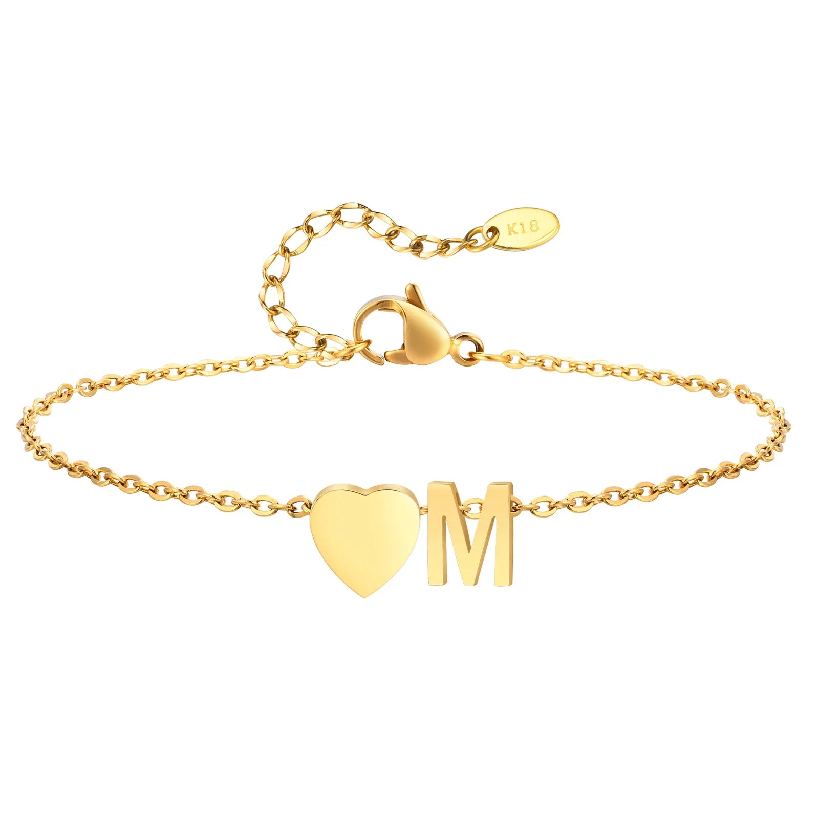 Gold-tone heart anklet view 7