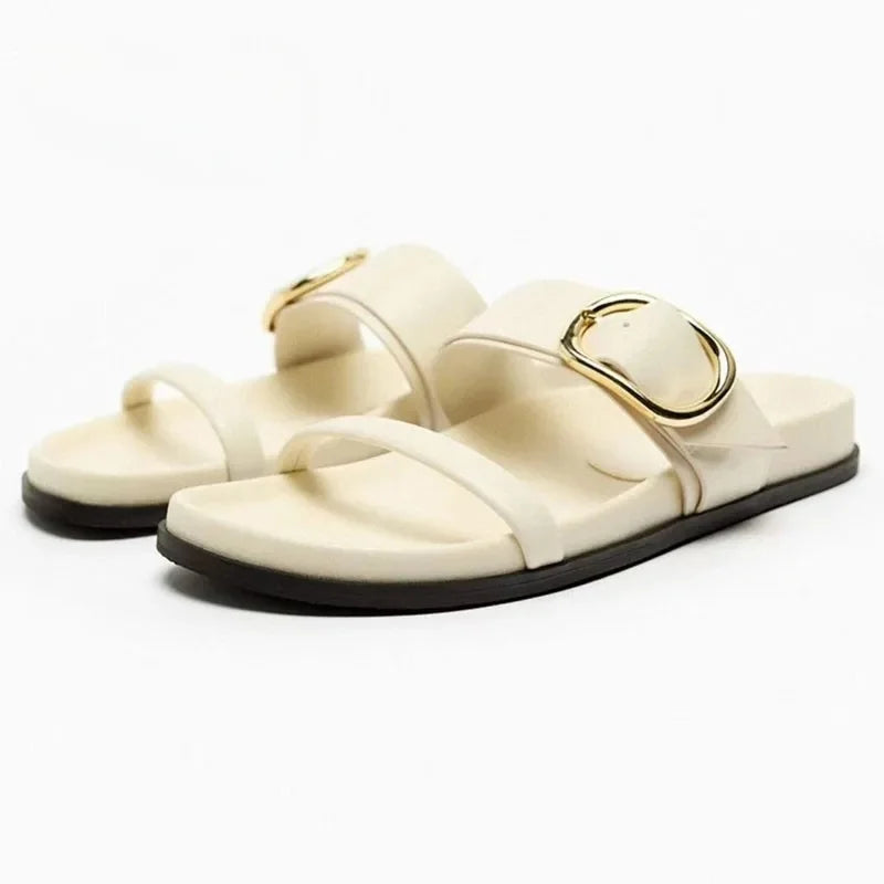 Printed flat slide sandals image 15