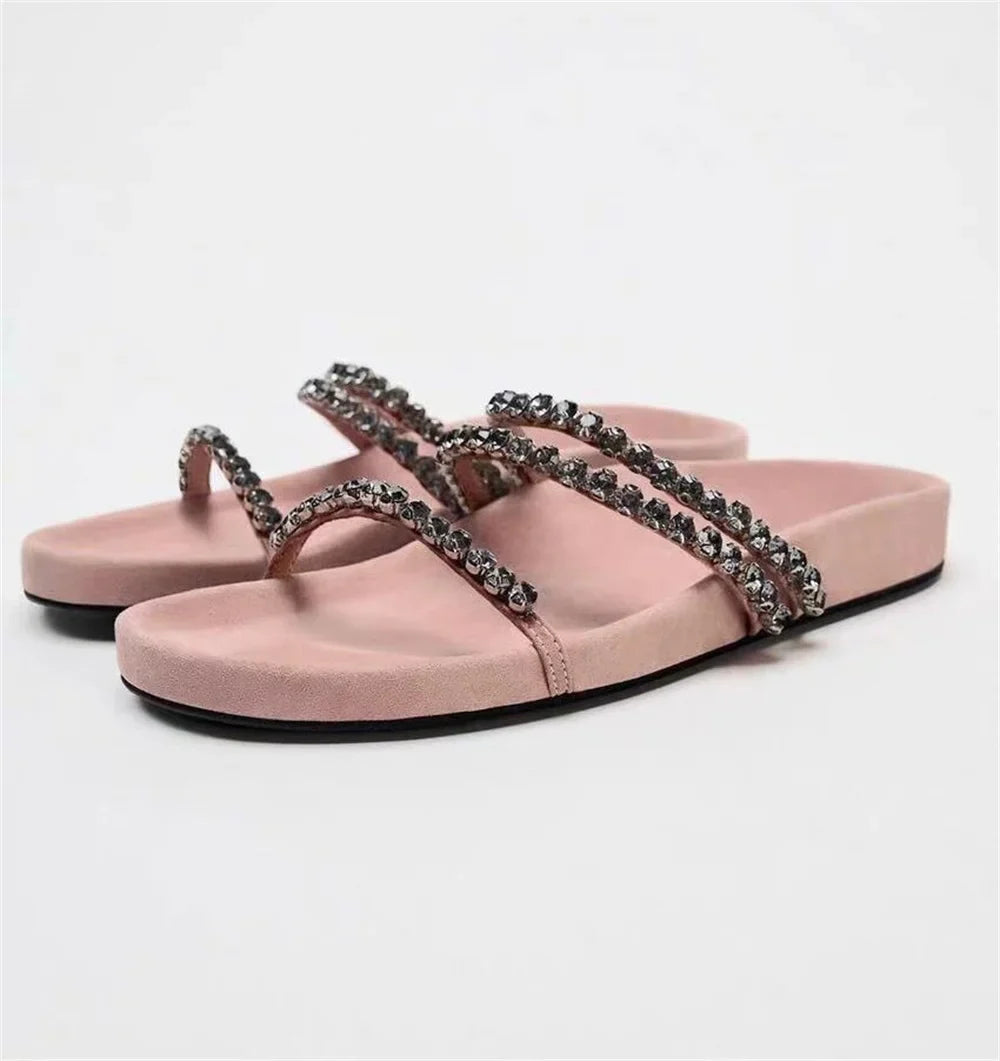 Printed flat slide sandals image 19