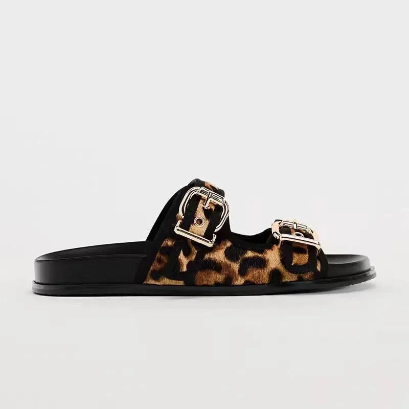 Printed flat slide sandals image 4