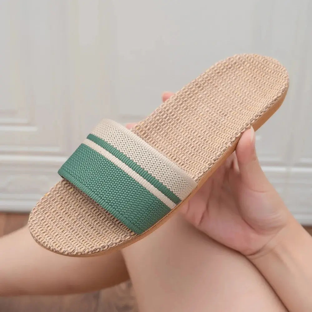 Anti-slip indoor slide slippers with textured EVA outsole