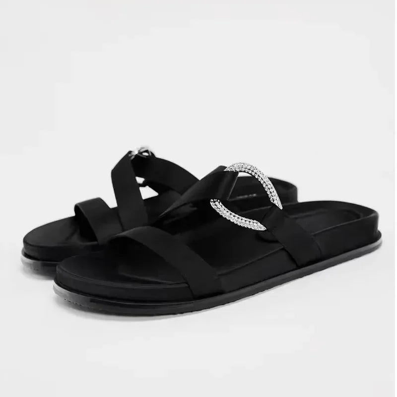 Printed flat slide sandals image 11