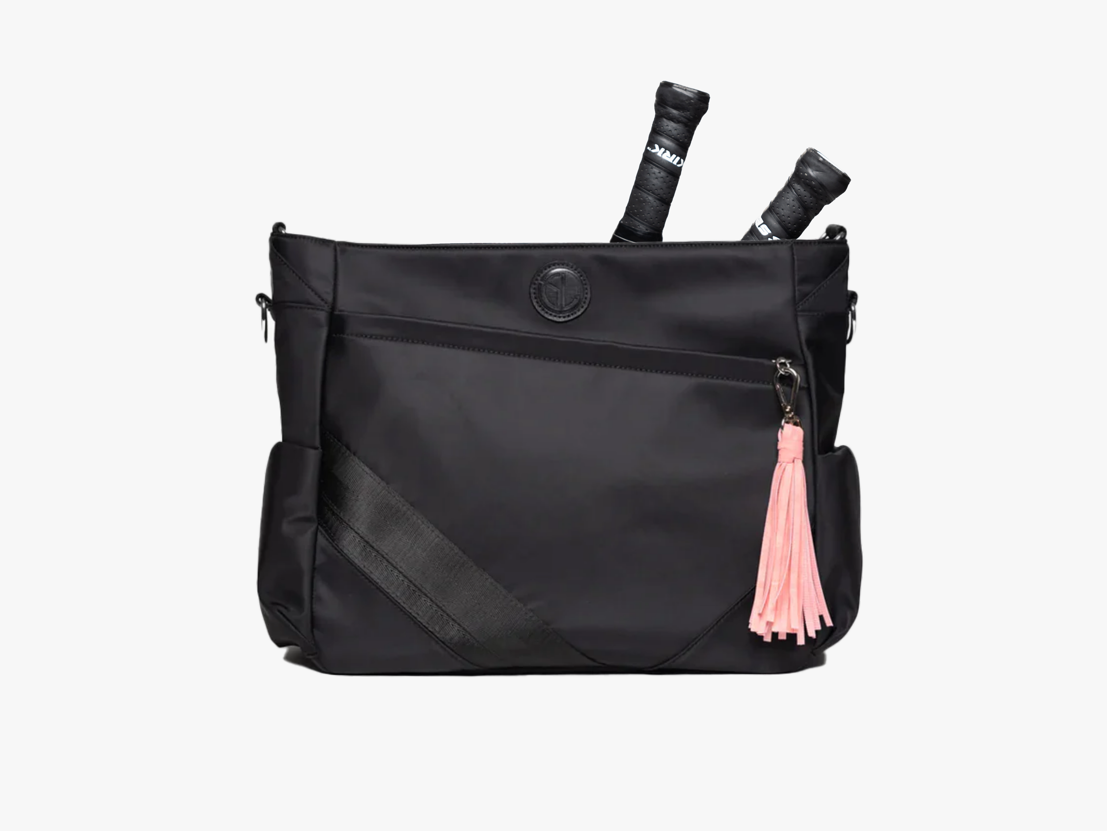 Tournament Traveler bag with Blush Pink tassel and paddles