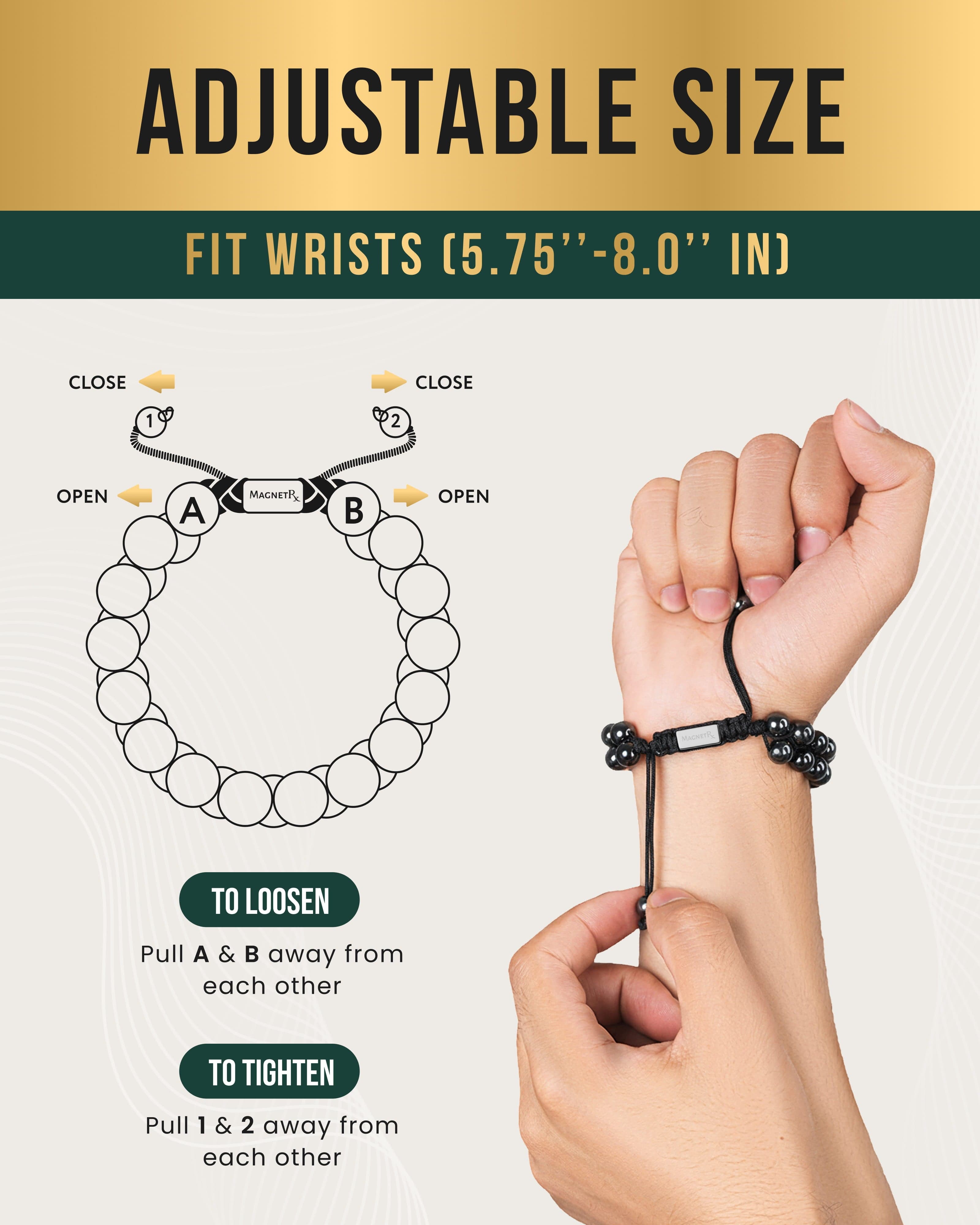 Magnetic hematite bracelet alternate view 5