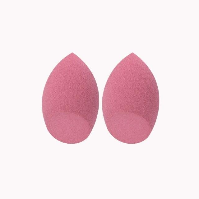 Teardrop cosmetic sponge set with precision tips