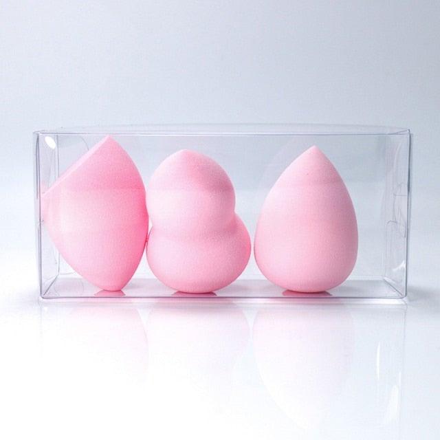 Latex-free cosmetic sponge set for controlled blending