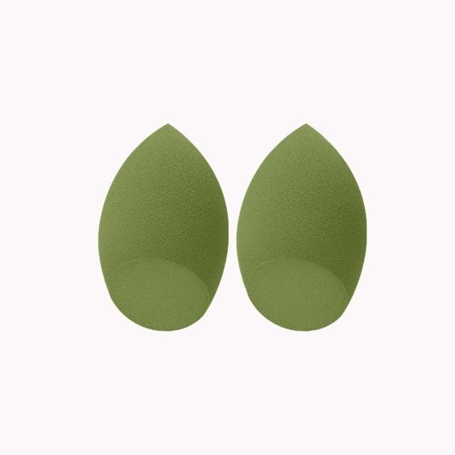 Makeup sponge color set for wet or dry application