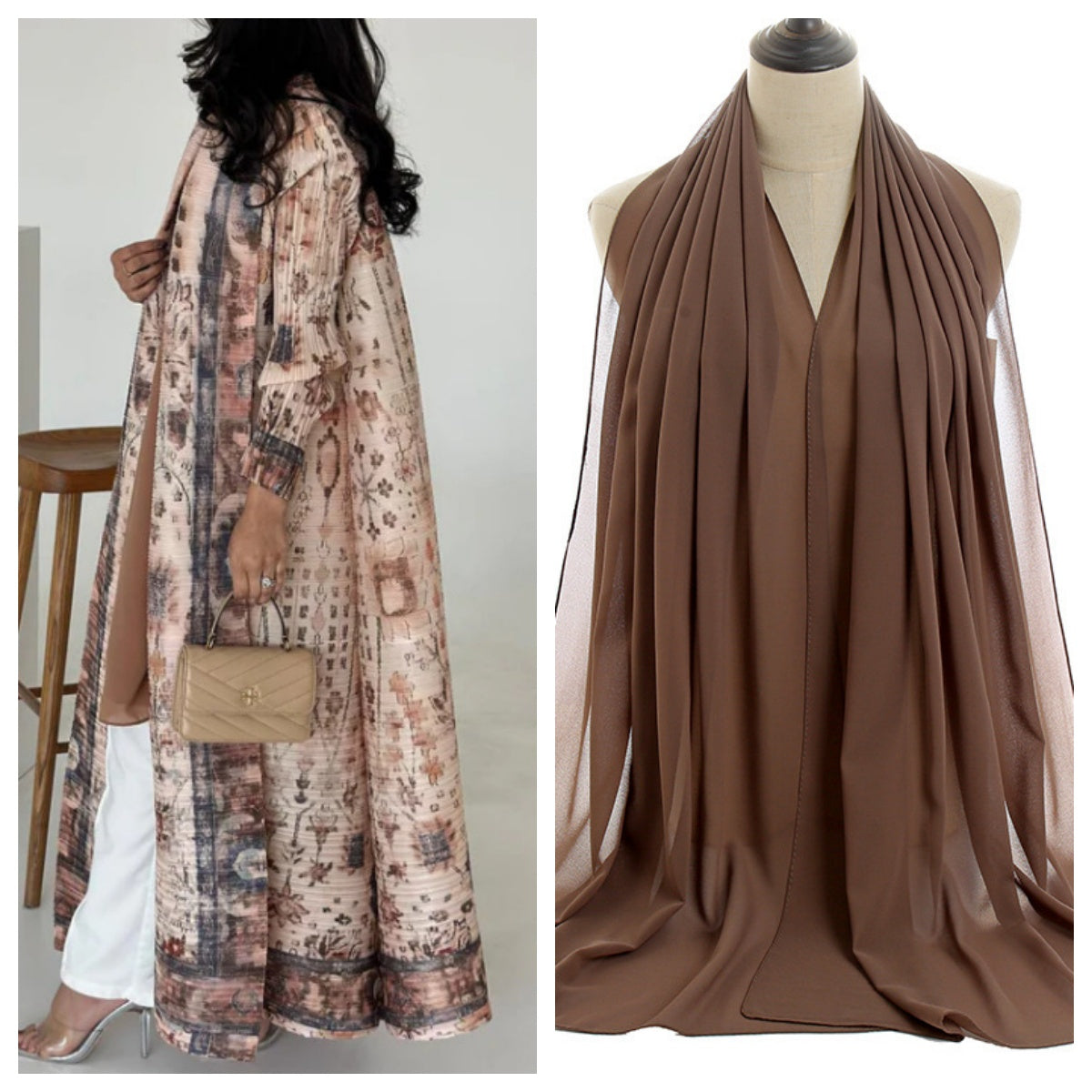 Pleated Column Abaya - product view 2