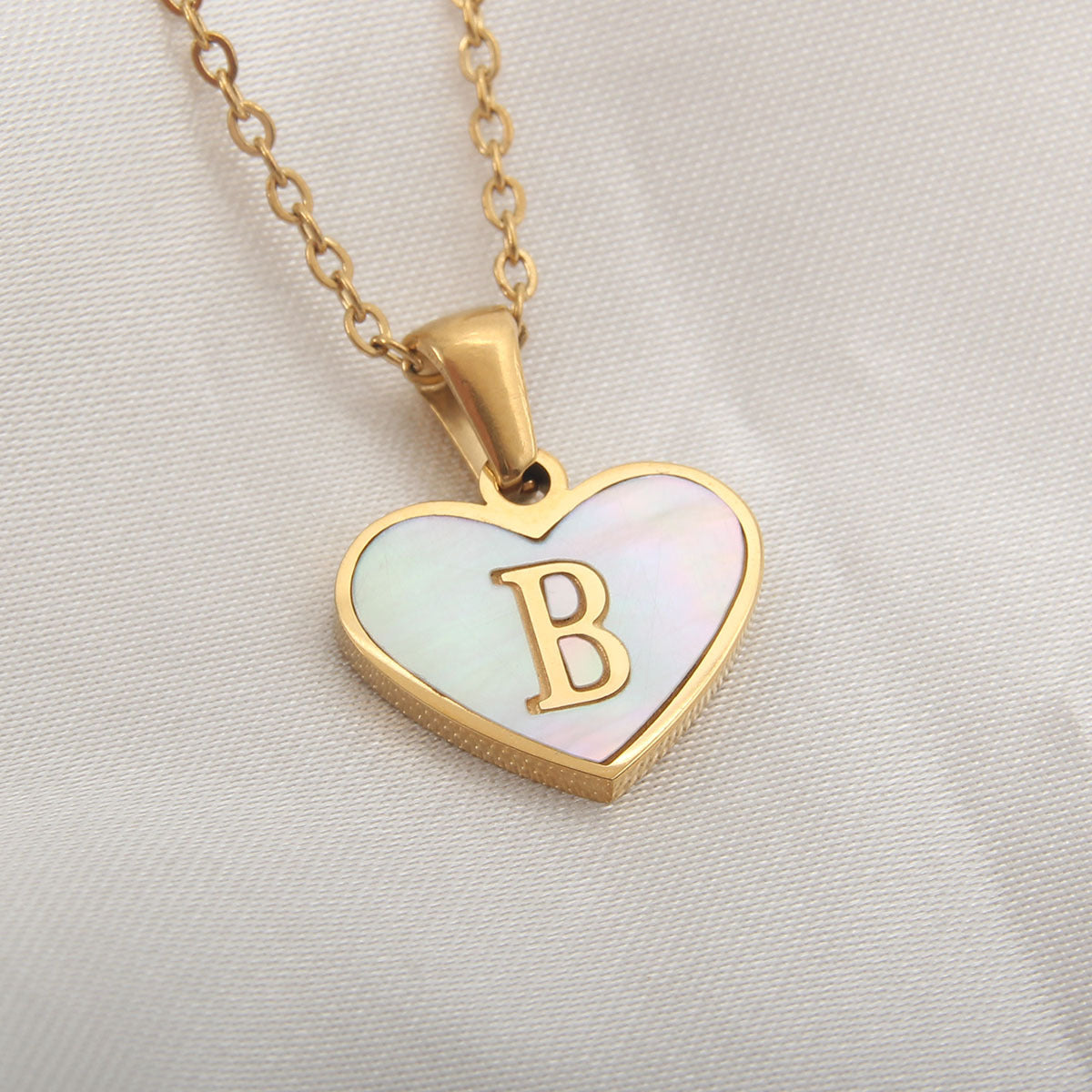 Initial Heart Pendant Necklace — product view 11
