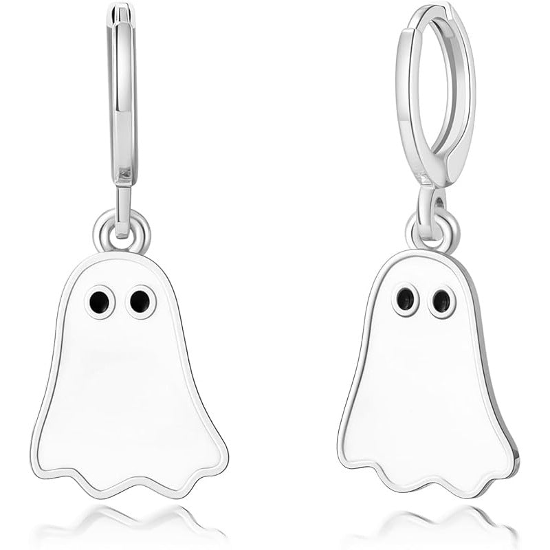 Gold Ghost Huggie Earrings — product view 8