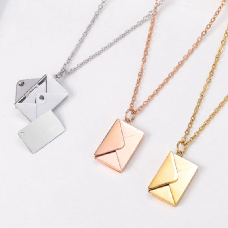 Envelope Pendant Necklace — product view 3