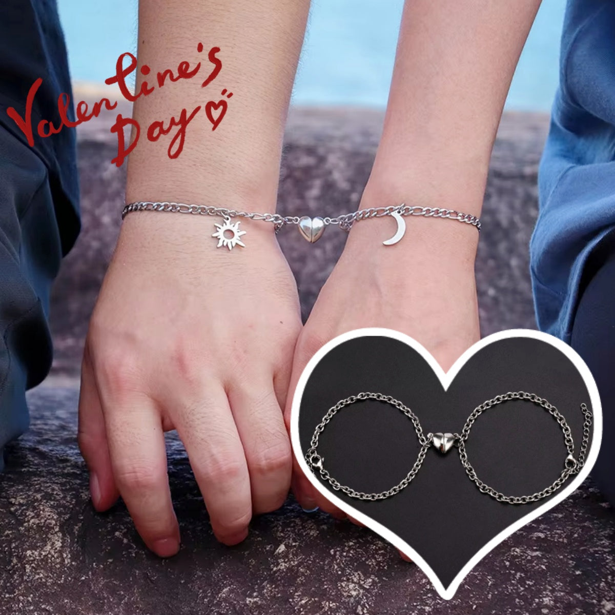 Sun & Moon Bracelet Pair — product view 1