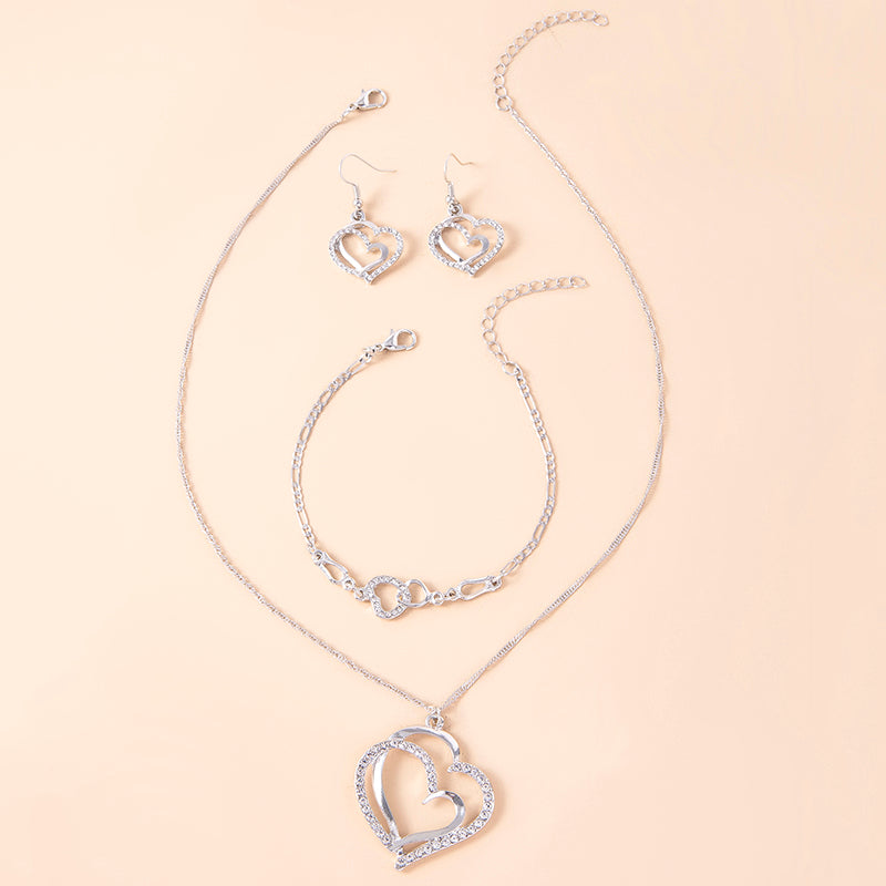 Crystal Heart Jewelry Set - product view 4