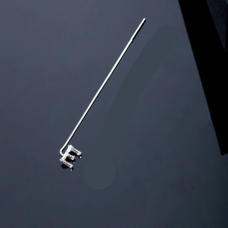 Sterling Silver Initial Drop Earrings — product view 15