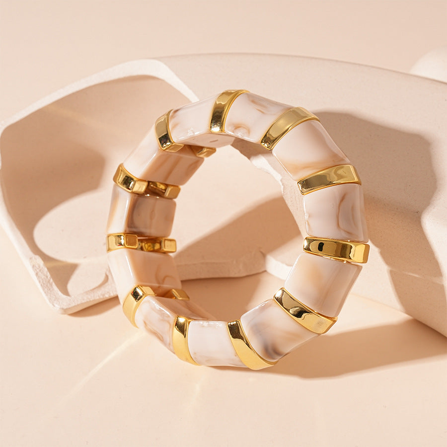 Marbled Acrylic Bangle - product view 5