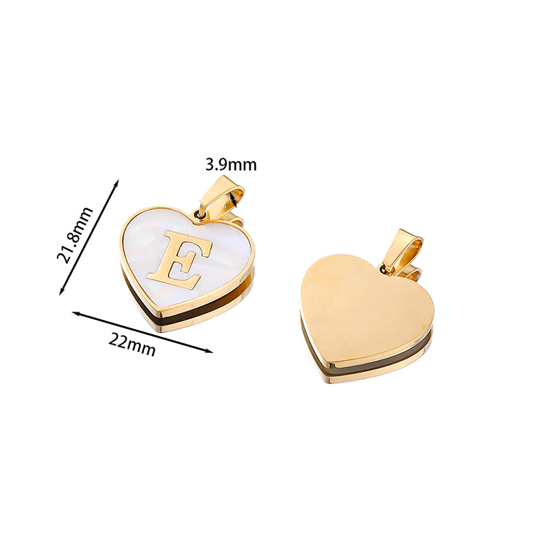 Initial Heart Pendant Necklace — product view 8
