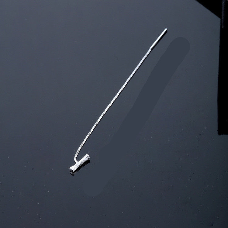 Sterling Silver Initial Drop Earrings — product view 19