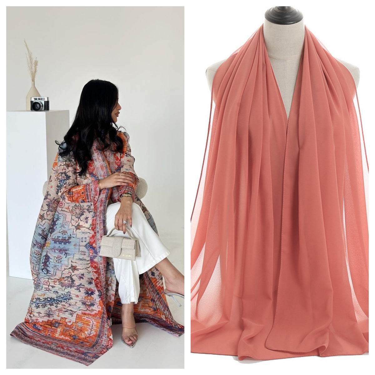 Pleated Column Abaya - product view 11