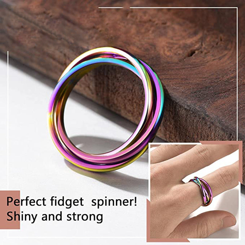 Trinity Spinner Ring — product view 3