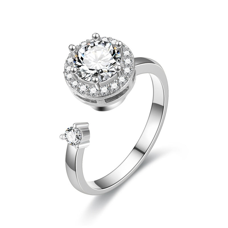 Rotating Floral Statement Ring — product view 4