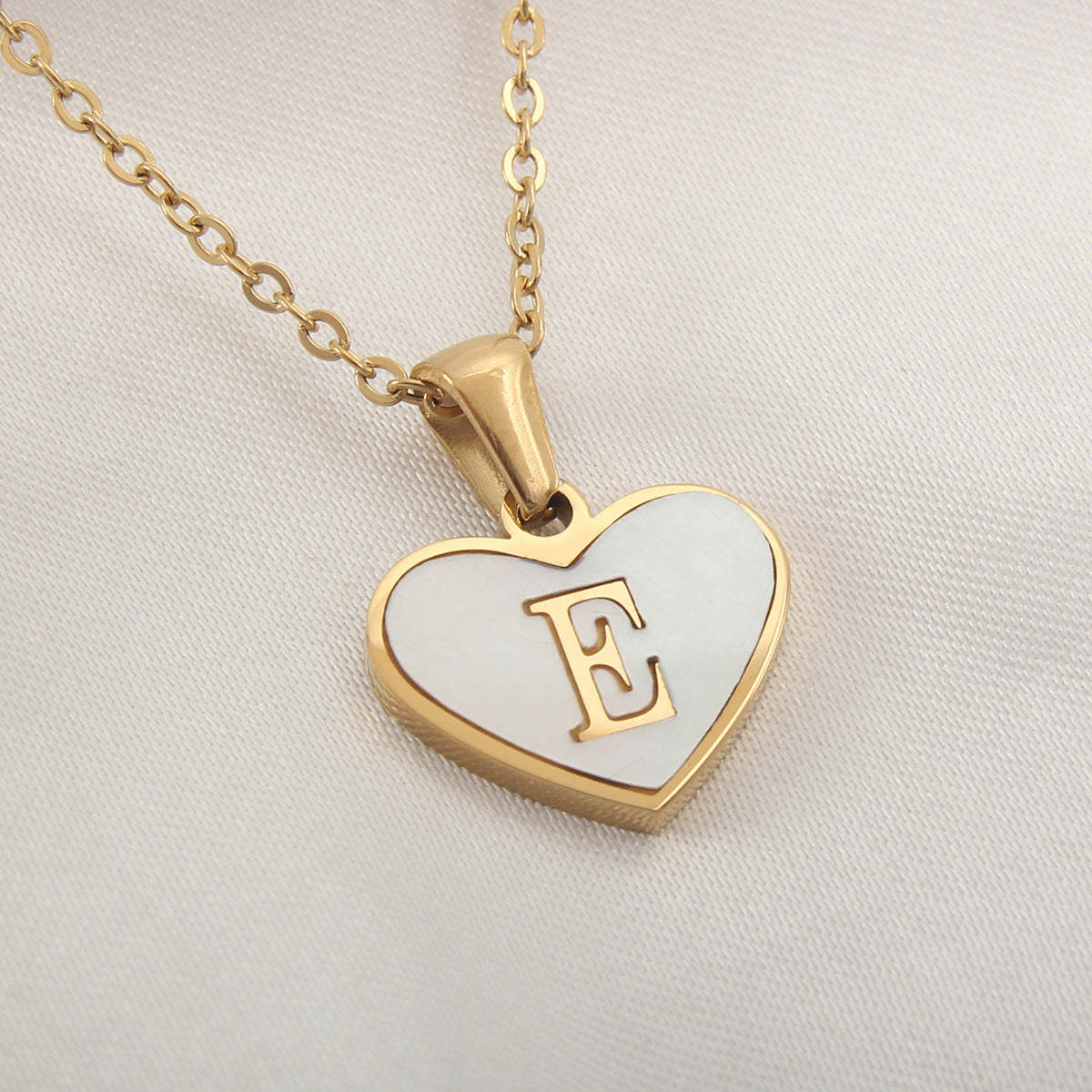 Initial Heart Pendant Necklace — product view 14