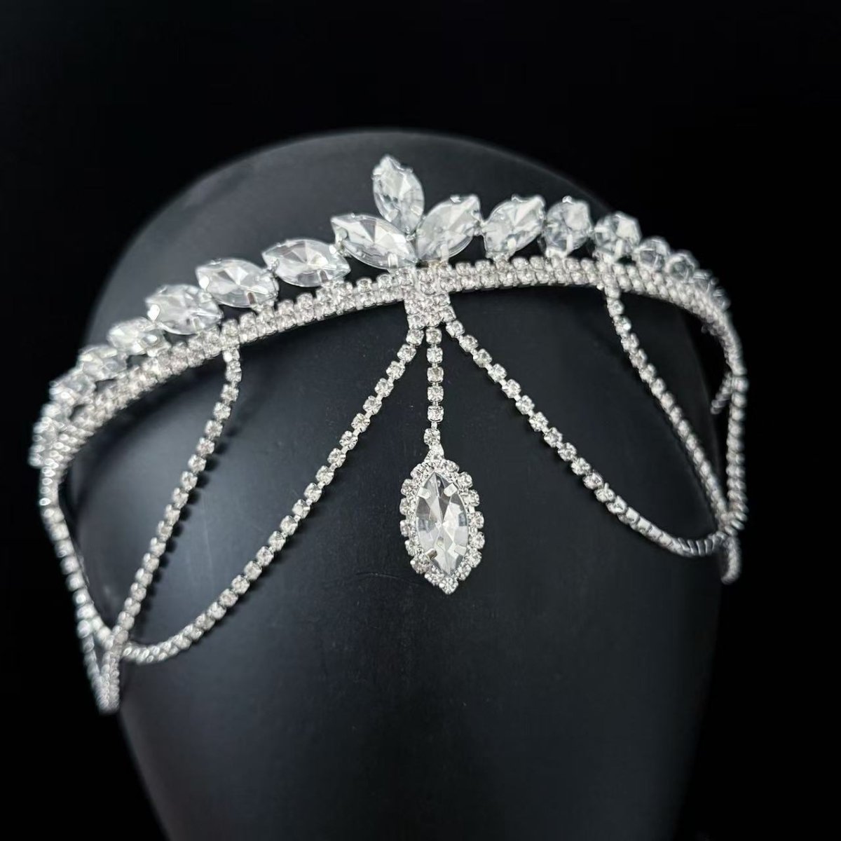 Crystal tiara headband alternate view 2