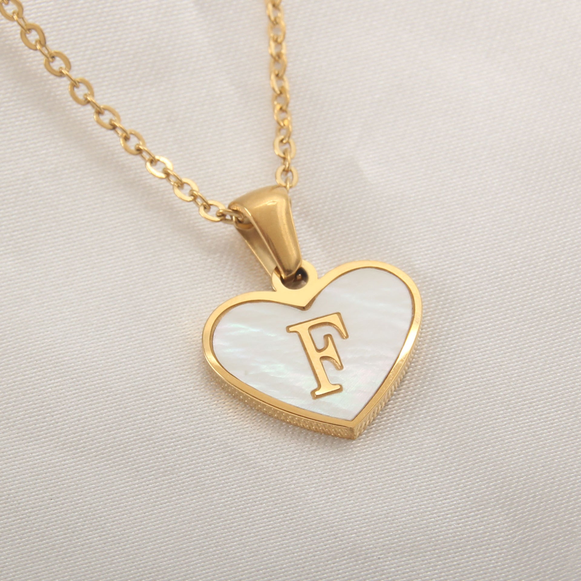Initial Heart Pendant Necklace — product view 15