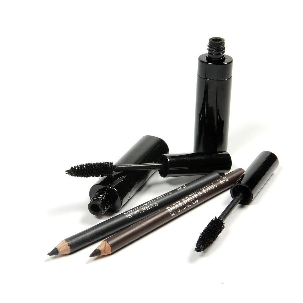 Sensitive eye mascara in black and black brown shades