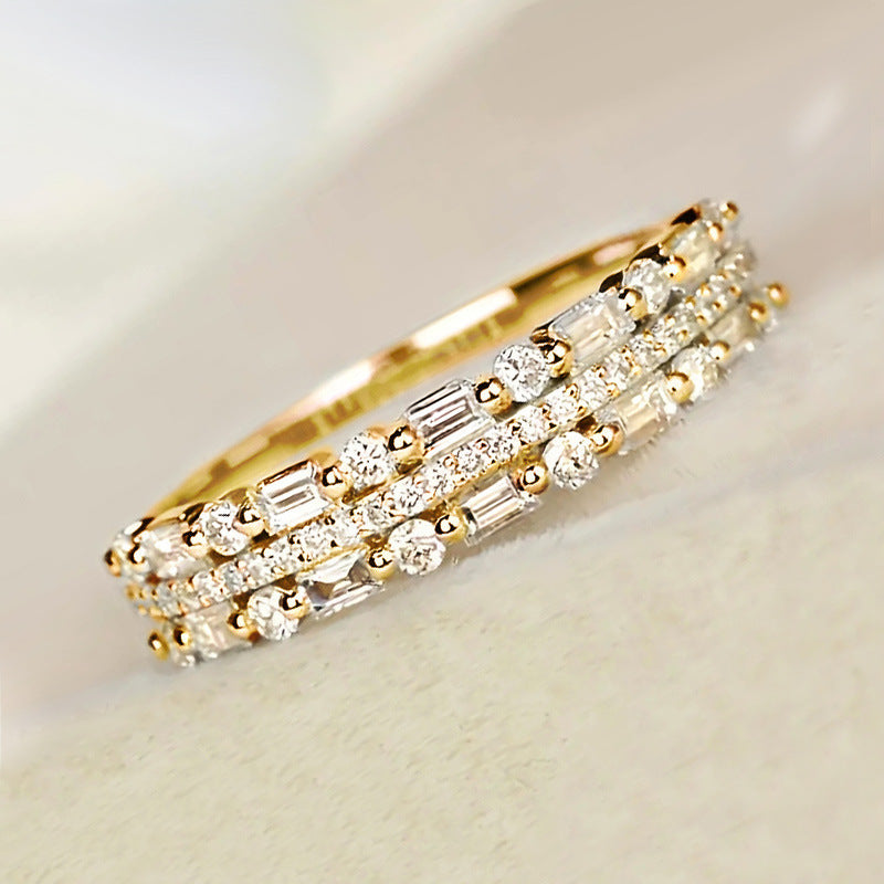 Zircon Triple-Band Ring — product view 2