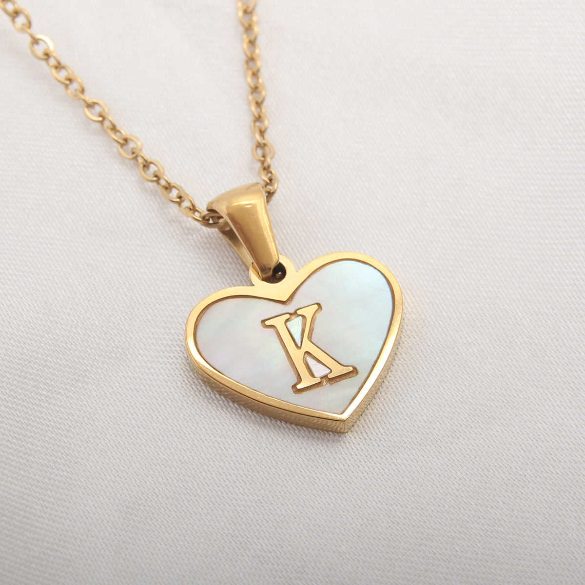 Initial Heart Pendant Necklace — product view 19