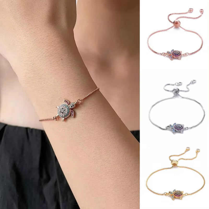 Crystal Turtle Bracelet — product view 1