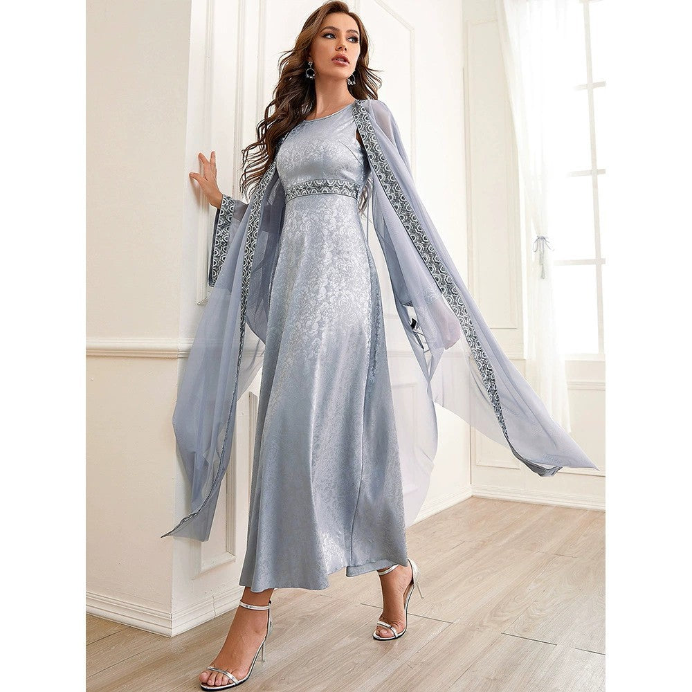 Embroidered Layered Abaya Set - product view 8