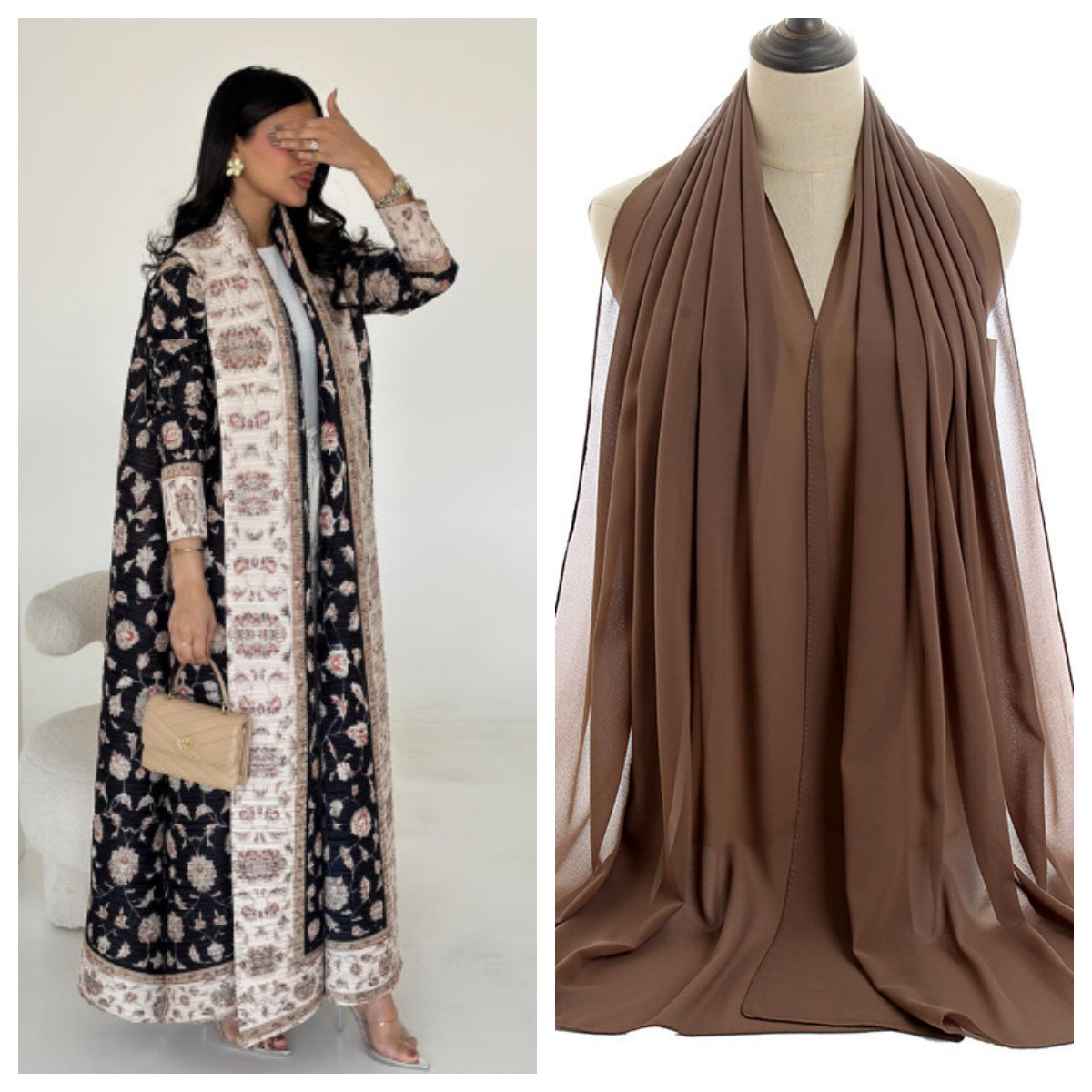 Pleated Column Abaya - product view 5