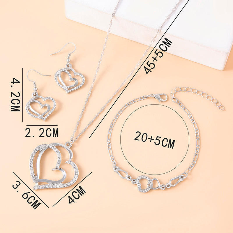 Crystal Heart Jewelry Set - product view 6