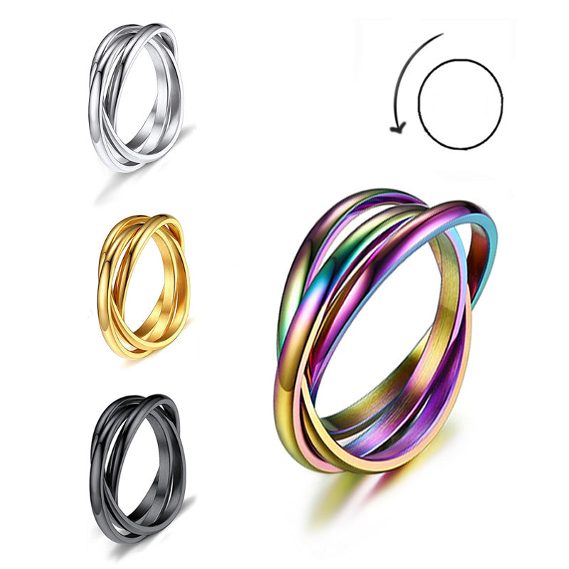 Trinity Spinner Ring — product view 1