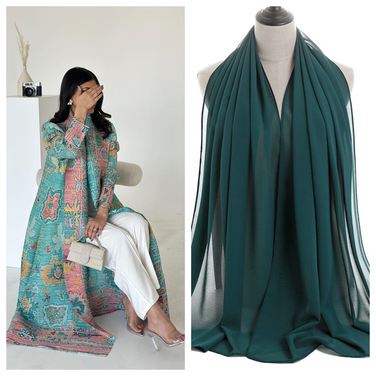 Pleated Column Abaya - product view 7