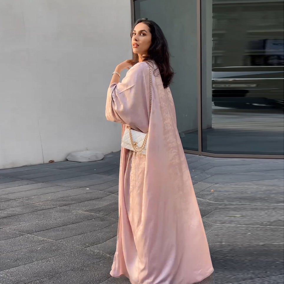 Bronzed Satin Abaya - product view 2